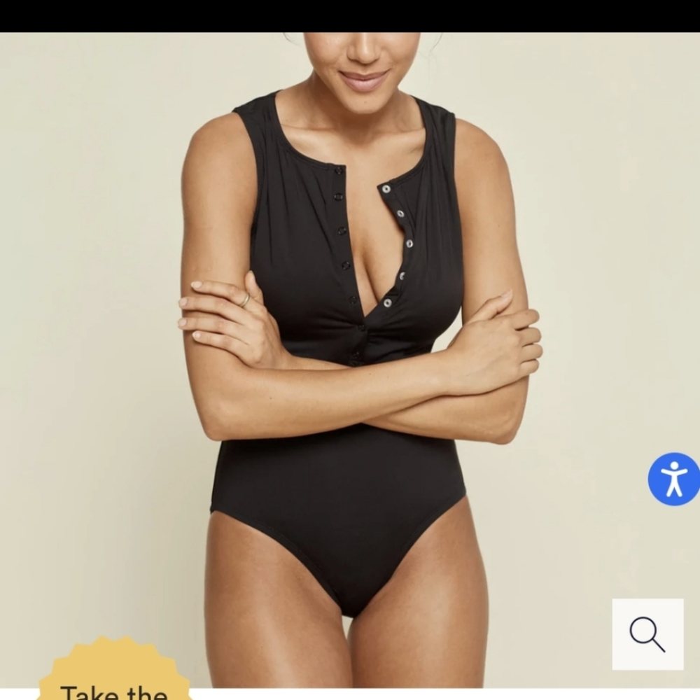 NWT Andie swimwear Malibu flat black